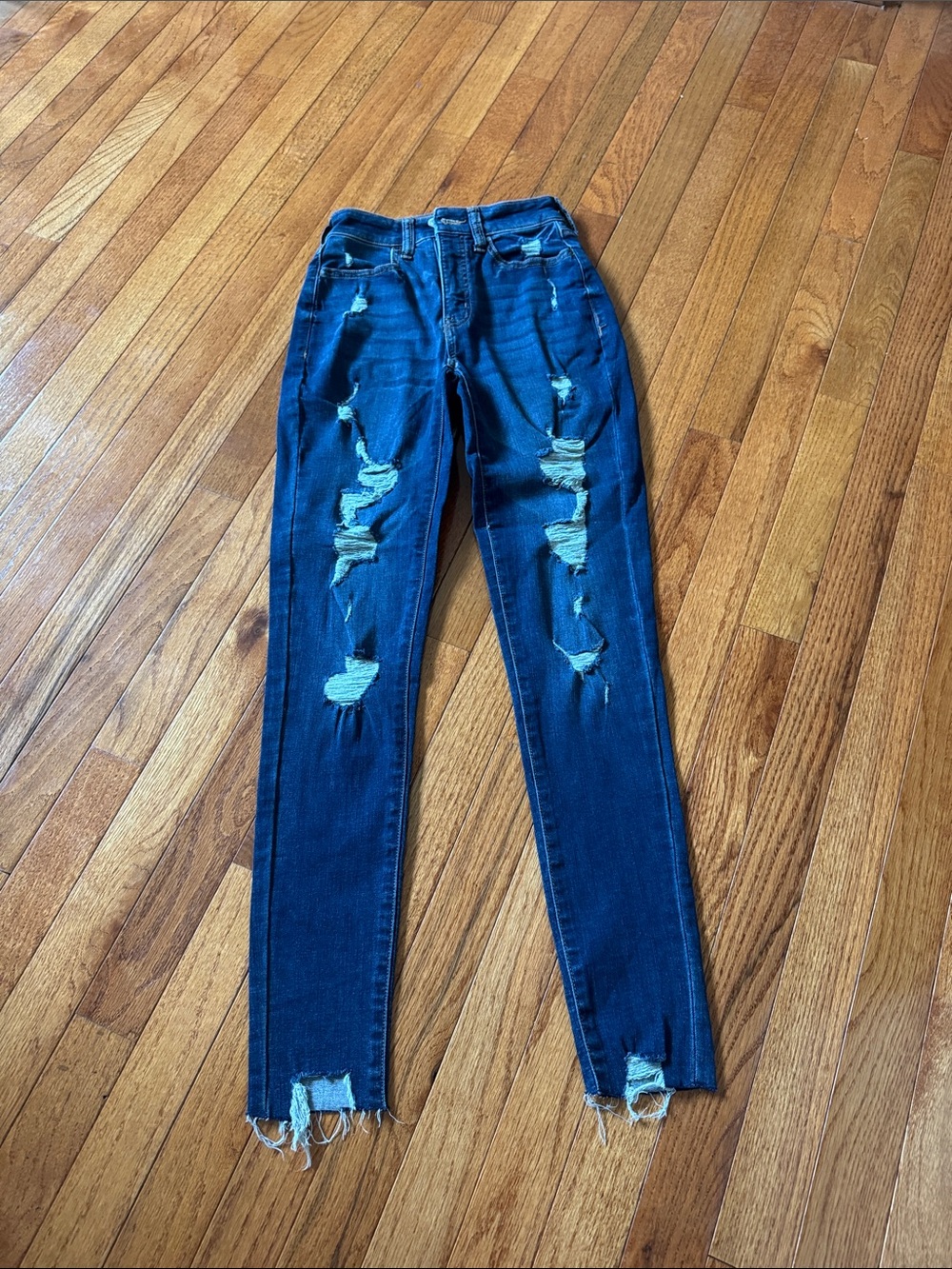 SO Dark Blue Ripped Skinny Jeans